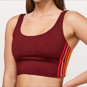 {lululemon} take a hint bra in deep rouge